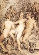 GOES, Hugo van der Venus between Ceres and Bacchus dsg USA oil painting artist